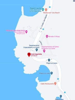 Mapa Localización de Holidayrent en Arica